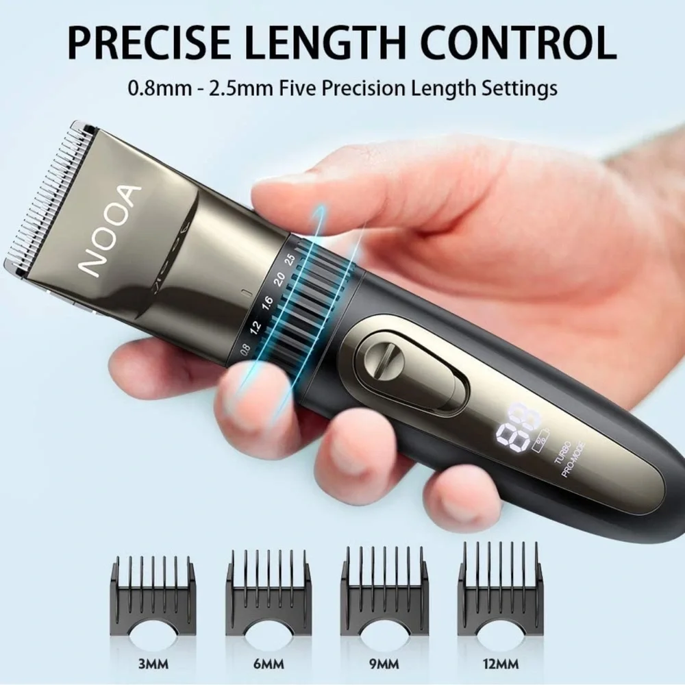Electirc Waterproof Hair Trimmer Clippers Beard Trimmer Rechargable Kit